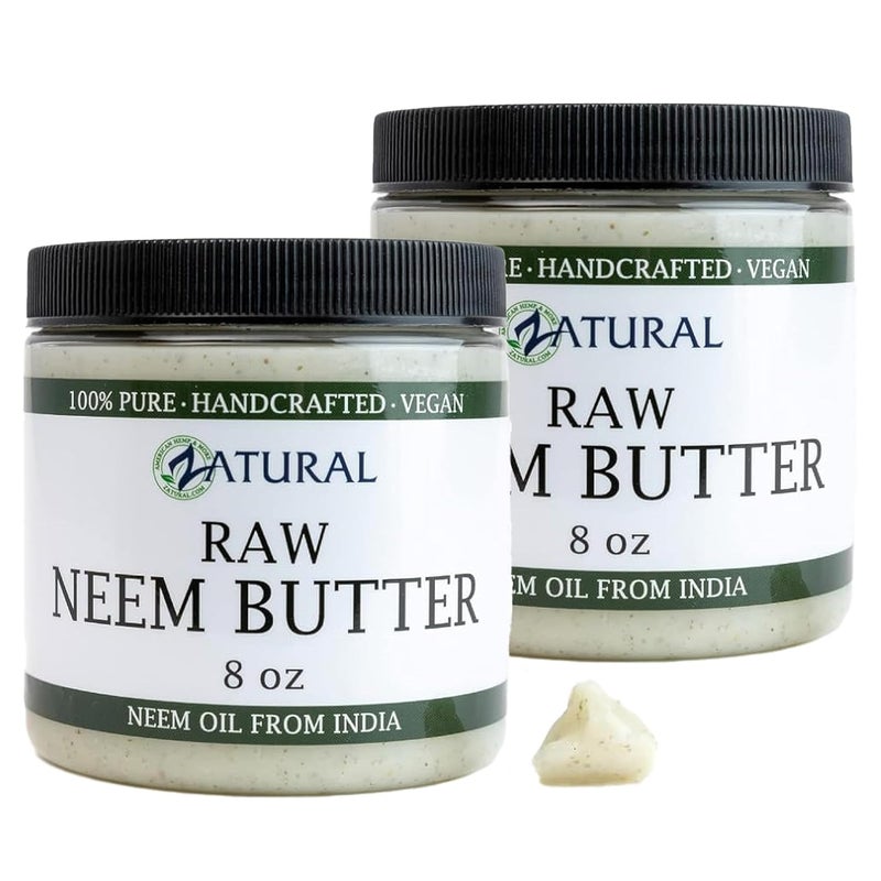 Organic Neem ButterCoconut Oil Neem Oil Neem Leaf Marula Oil Kokum Butter Rosemary For Sensitive Skin Itchy Skin 2 Pack 8 oz