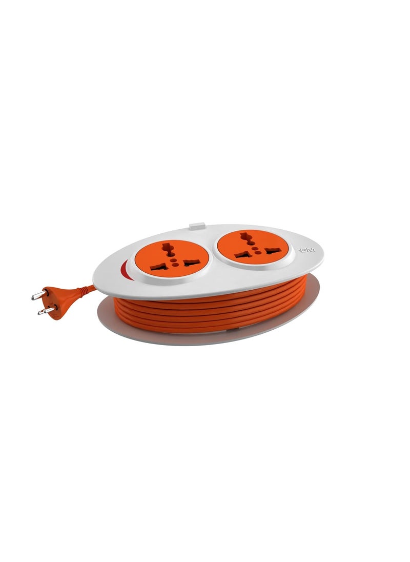 GM GM 3207 GOn Mini 3 Pin Extension Cord 15 Mtr with Indicator Safety Shutter 2 International Sockets  - Image 4