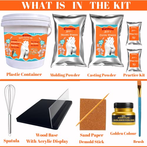 Kwetmo Hand Casting Kit for Couples, molding Powder, 3D, Best Gift for Couple, Hand Mould (Full Casting Kit Couple) - Image 3