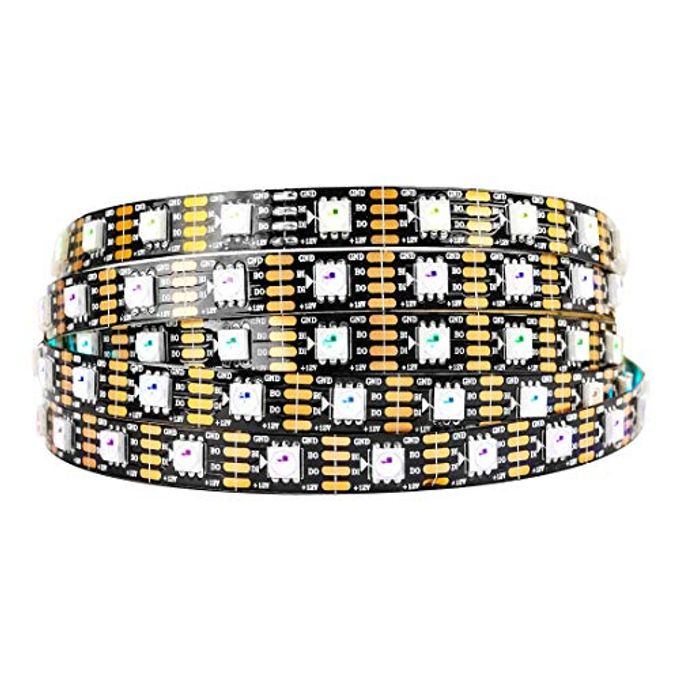 BTF-LIGHTING WS2815 (Upgraded WS2812B) 16.4ft 300 Pixels Magic Dream Color Individually Addressable RGB LED Flexible Strip Light 5050 SMD Dual Signal IP30 Non-Waterproof DC12V Black PCB - Image 1
