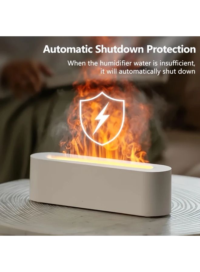 مرطب اللهب الملون الأسود 7 ألوان، ناشر ضباب بارد، USB، مع خاصية الإغلاق التلقائي، مؤقت 6 ساعات، سعة 150 مل، للمنزل والمكتب - Image 5