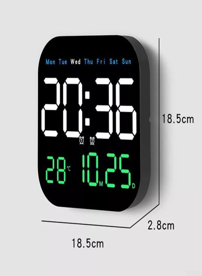 Reloj de Pared Digital, Reloj Despertador de visualización Grande con Control Remoto, Reloj Digital con luz Nocturna, Fecha Semana, Temperatura para recámara (Naranja) - Image 2