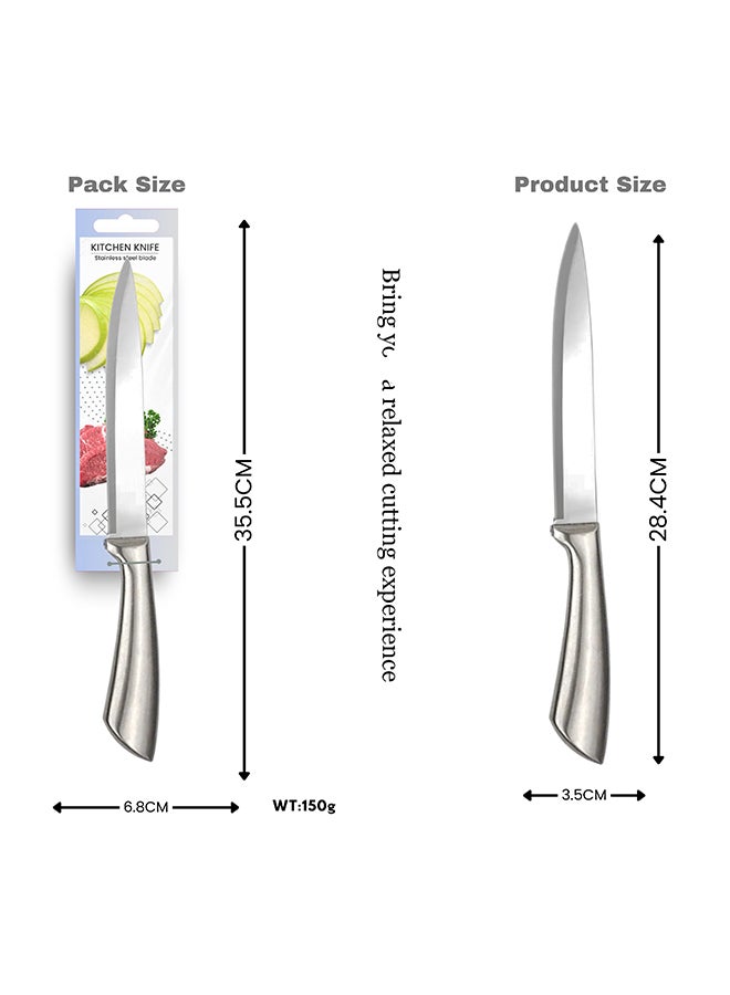 Feelings سكين من الفولاذ المقاوم للصدأ، قاطع لحم وخضار ثقيل مع مقبض مريح، حجم 20 سم (KQ0807) - Image 2