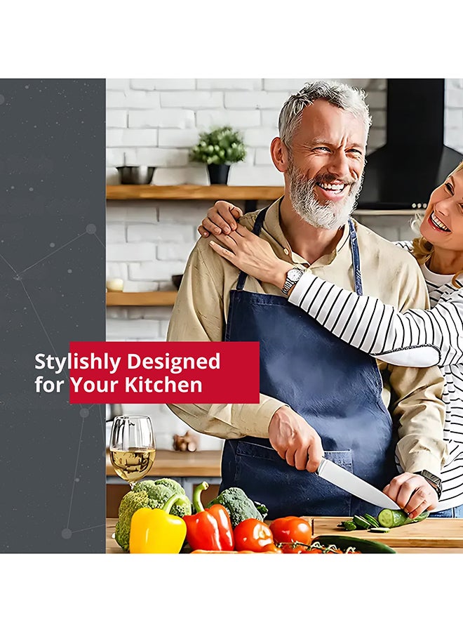 Feelings سكين من الفولاذ المقاوم للصدأ، قاطع لحم وخضار ثقيل مع مقبض مريح، حجم 20 سم (KQ0807) - Image 4