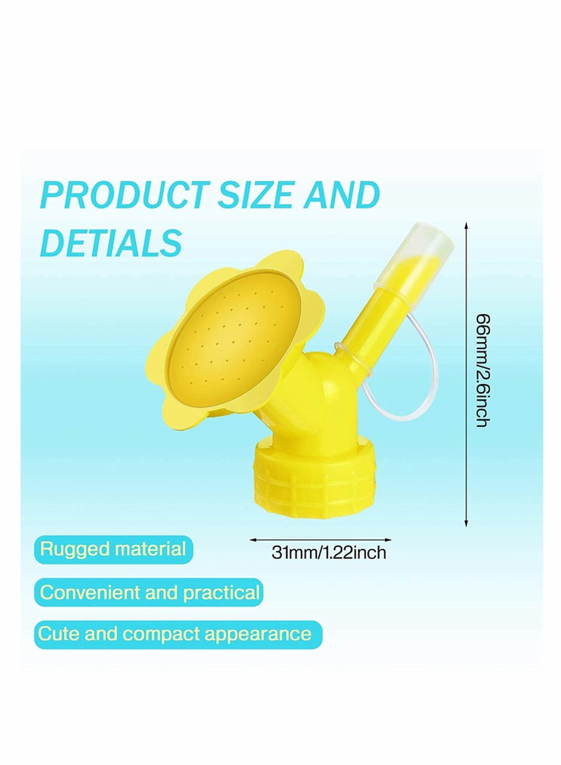 Excefore Lakobos 4 Pieces Bottle Cap, Sprinkler Bottle Watering Spout Plant, Plastic Dual Head Bottle Cap Sprinkler, Bonsai Watering Can, for Indoor Seedlings Plant Garden Tool - Image 2