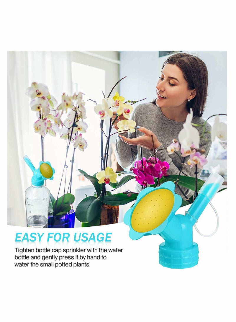 Excefore Lakobos 4 Pieces Bottle Cap, Sprinkler Bottle Watering Spout Plant, Plastic Dual Head Bottle Cap Sprinkler, Bonsai Watering Can, for Indoor Seedlings Plant Garden Tool - Image 5