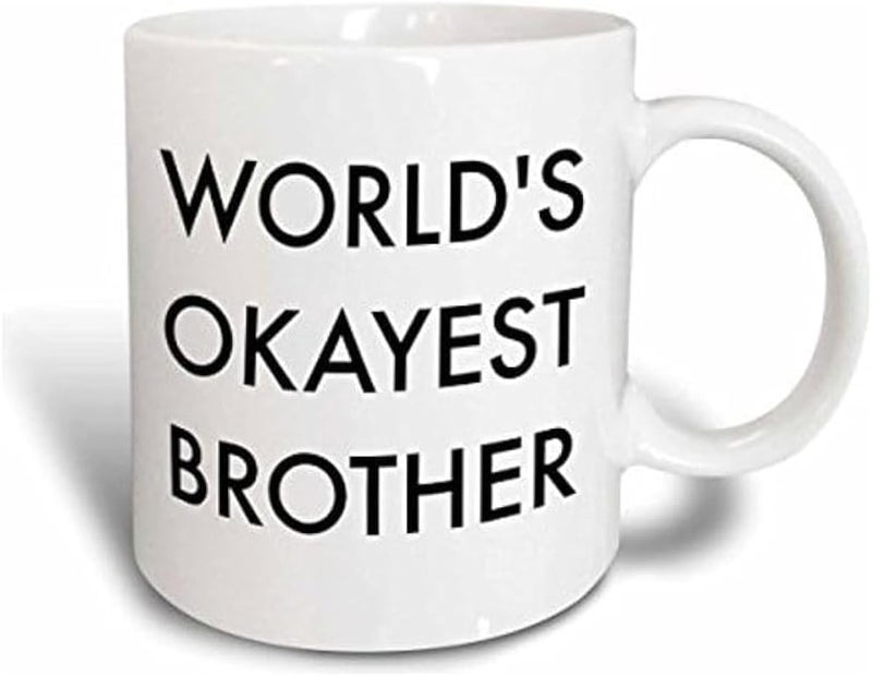 RYN World'S Okayest Brother In Bold Font Mug Black 11Ounce - mg15295 - Image 1