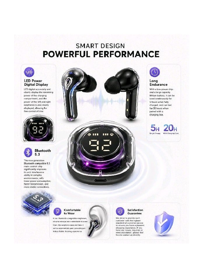 سماعات Earbuds بلوتوث الجيل الجديد عازلة للضوضاء داخل الأذن لاسلكية - سماعة ويرلس تحكم باللمس متوافقة مع ايفون واندرويد - Image 2