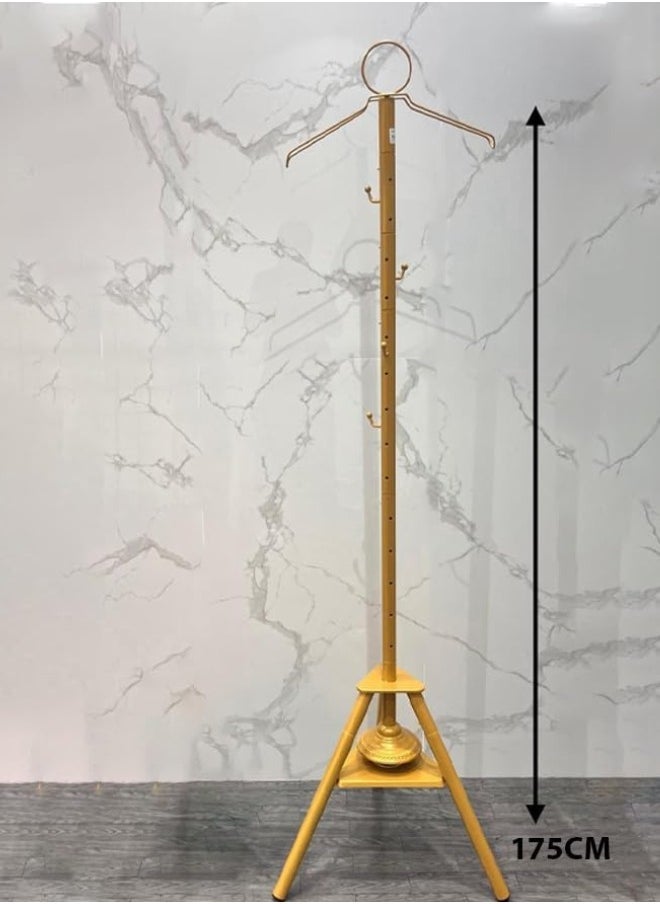ELTRAZONE 175cm Clothes Incense Burner Stand – Tall Gold Bakhoor Steaming Stand with Cloth Hooks, Steam Holes for Oud & Perfume Infusion – Indoor Outdoor Fabric Freshening Rack, Decorative Bakhoor Stand for Home & Majlis Use  - Image 3