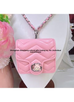 Mini Headphone Bag Suitable For Apple Airpods Pro Protective Sleeve Headphone Sleeve Long Lanyard Detachable Blind Box-Color:Pink-Applicable Models:Airpods1/2/ Pro/new3/pro 2/7.5*6*3cm Universal
