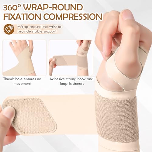 CoolShef Wrist Band for Pain Relief – Hand Wrist Support Brace & Bandage for Carpal Tunnel, Arthritis, Tendonitis – Gym, Badminton, Fitness Recovery – Fits Men Women, Left Right Hands - Image 5