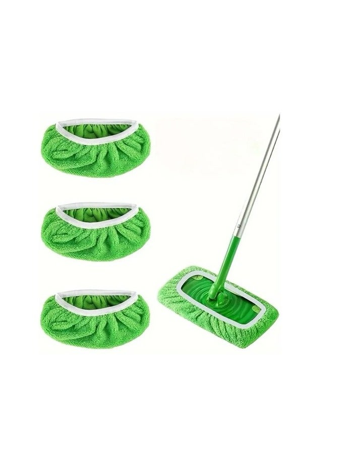 Swiffer 3 Pack Reusable Mop Pads Compatible with Swiffer Sweeper Mop, Wet and Dry Flat Swiffer Mop Pads Cover Washable Swiffer Pads for Surface Hardwood Floor Cleaning(Mop Not Included) - Image 1
