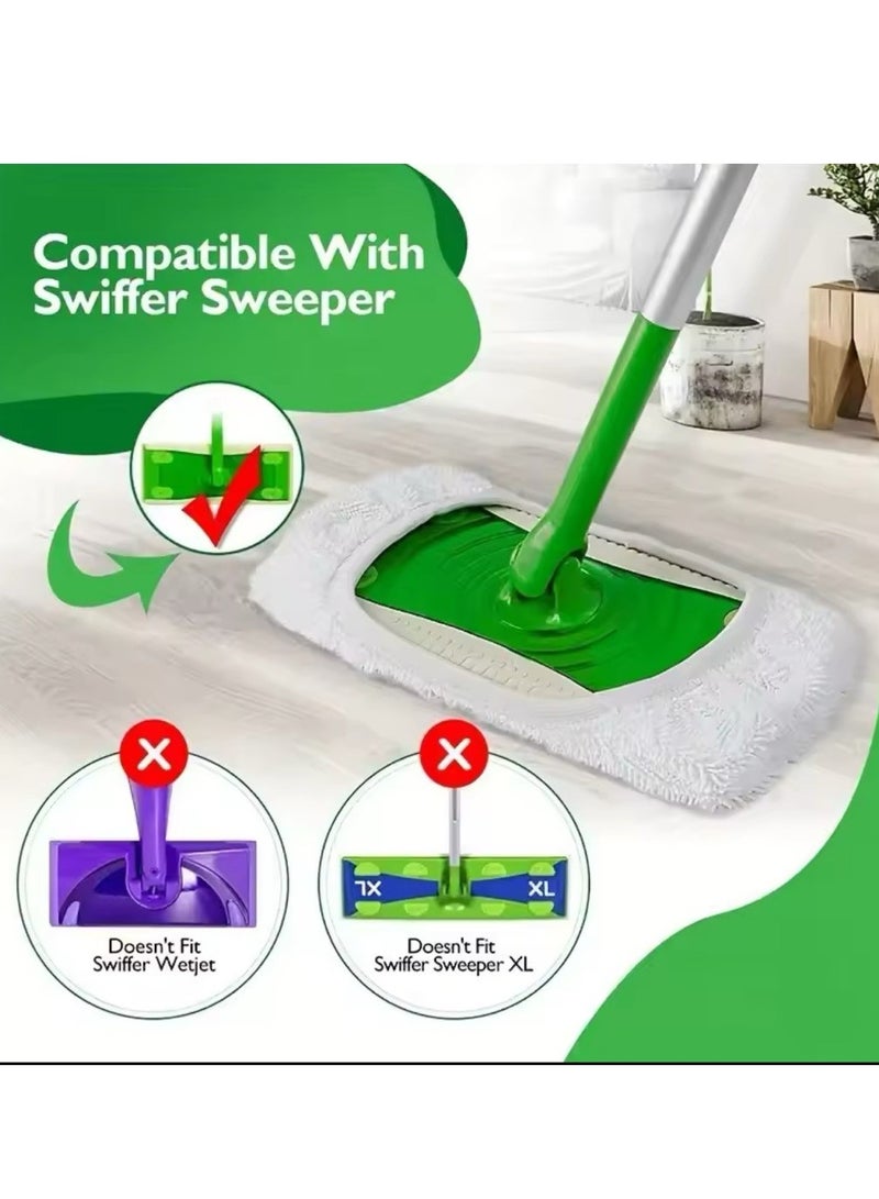 Swiffer 3 Pack Reusable Mop Pads Compatible with Swiffer Sweeper Mop, Wet and Dry Flat Swiffer Mop Pads Cover Washable Swiffer Pads for Surface Hardwood Floor Cleaning(Mop Not Included) - Image 2