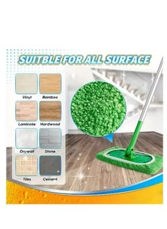 سويفر 3 Pack Reusable Mop Pads Compatible with Swiffer Sweeper Mop, Wet and Dry Flat Swiffer Mop Pads Cover Washable Swiffer Pads for Surface Hardwood Floor Cleaning(Mop Not Included)  - Image 3