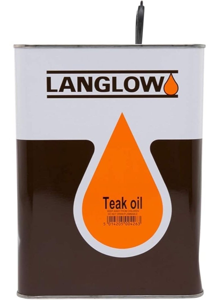 Langlow Teak Oil 1 Gallon(3.8 L) Multicolour 3800ml - Image 1