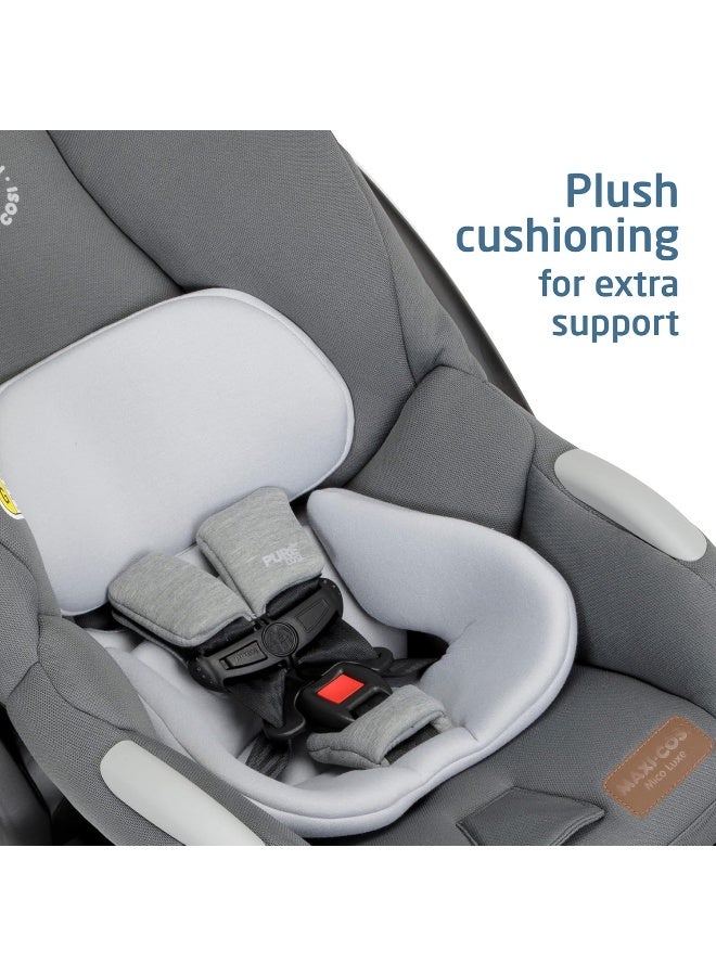 MaxiCosi Maxi-Cosi Mico Luxe Infant Car Seat with Base, Rear Facing Car Seat For Babies, Baby Carseat 4-30 lbs, Baby Car Seats, Infant Car Seats, Stone Glow - Image 3