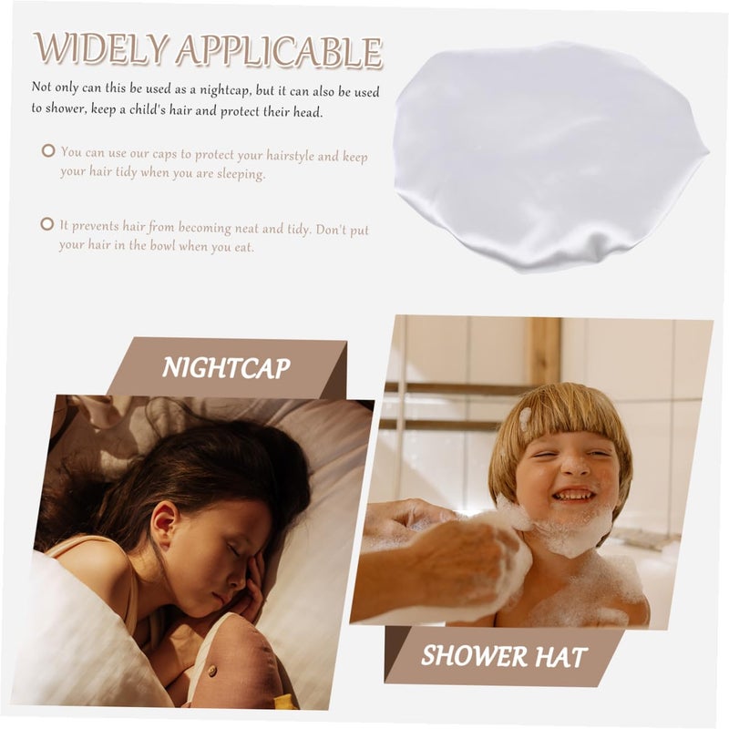 Double Satin Sleep Bonnet For Kids Breathable Elastic Hair Protector Hat - Image 4