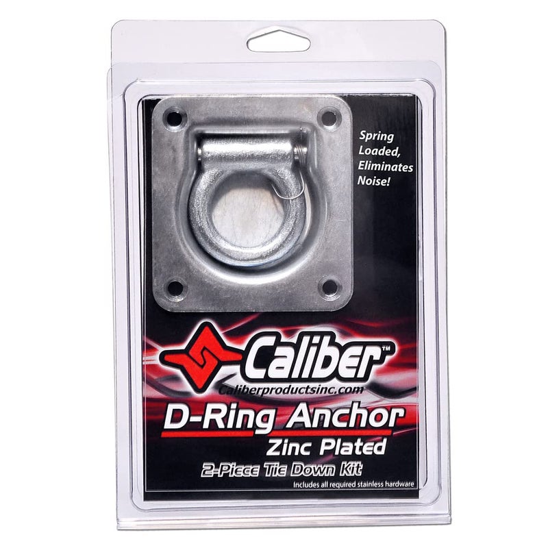 Caliber Zinc Plated D-Ring Anchor 13520, 2-Pc Tie-Down System - Image 4
