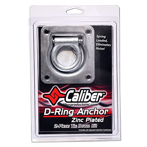 Caliber Zinc Plated D-Ring Anchor 13520, 2-Pc Tie-Down System - Image 1