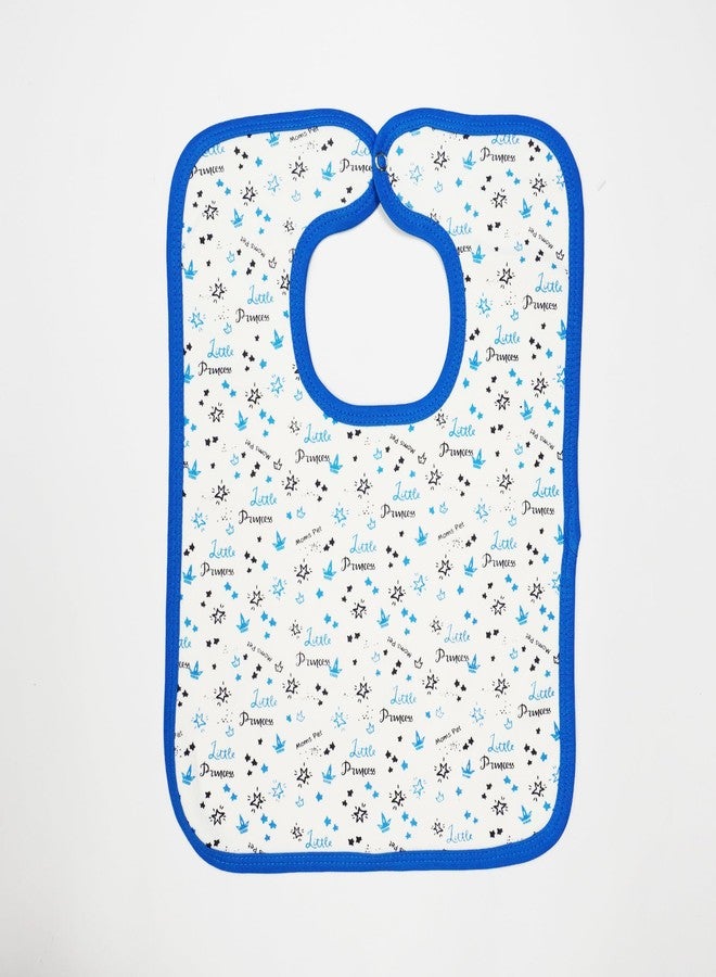 aRIC Moms Pet Premium Hosiery cotton Bibs For kids | Absorbent Baby Bibs for 6 to 12 Months | Bibs for New Born Baby 0 to 6 Months | Button Closure | Waterproof Spill Resistant Bibs (Blue and Red) - Image 2