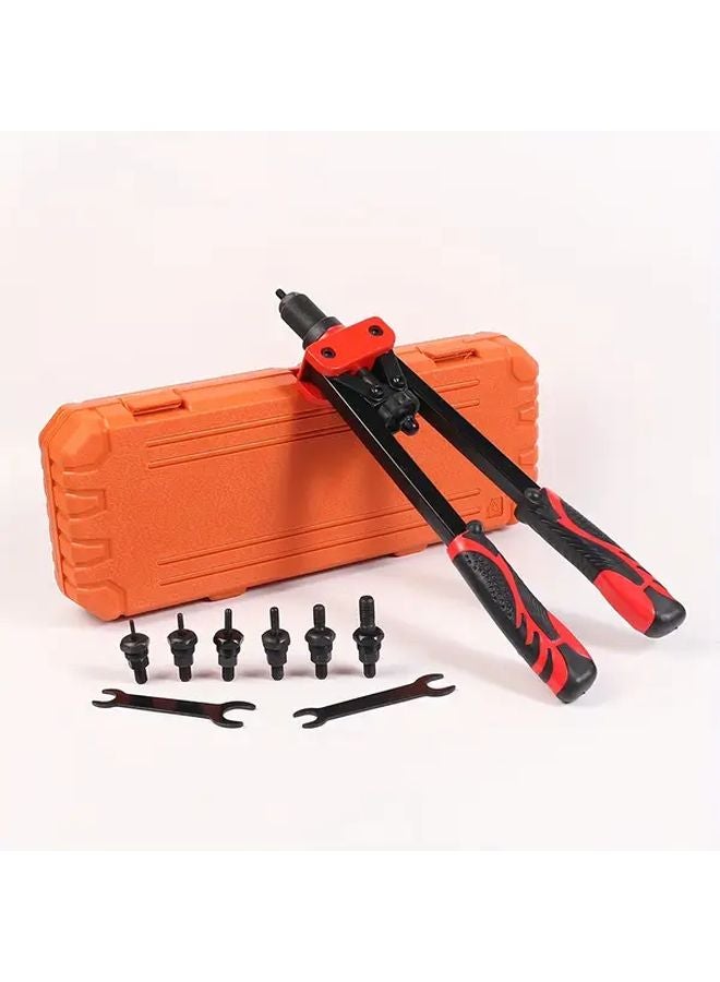 Obsidian Flame Dual Rivet Gun 14 Inch Manual Labor Saving Tool High Carbon Steel - Image 1