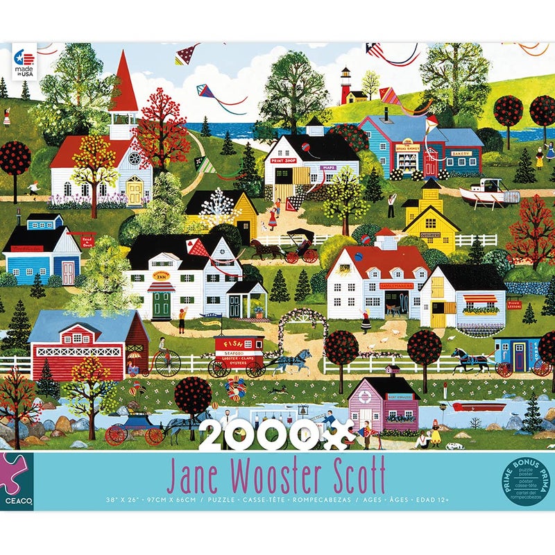 سيكو Ceaco - Jane Wooster Scott - On the Summer Wind - 2000 قطعة Jigsaw Puzzle - Image 2