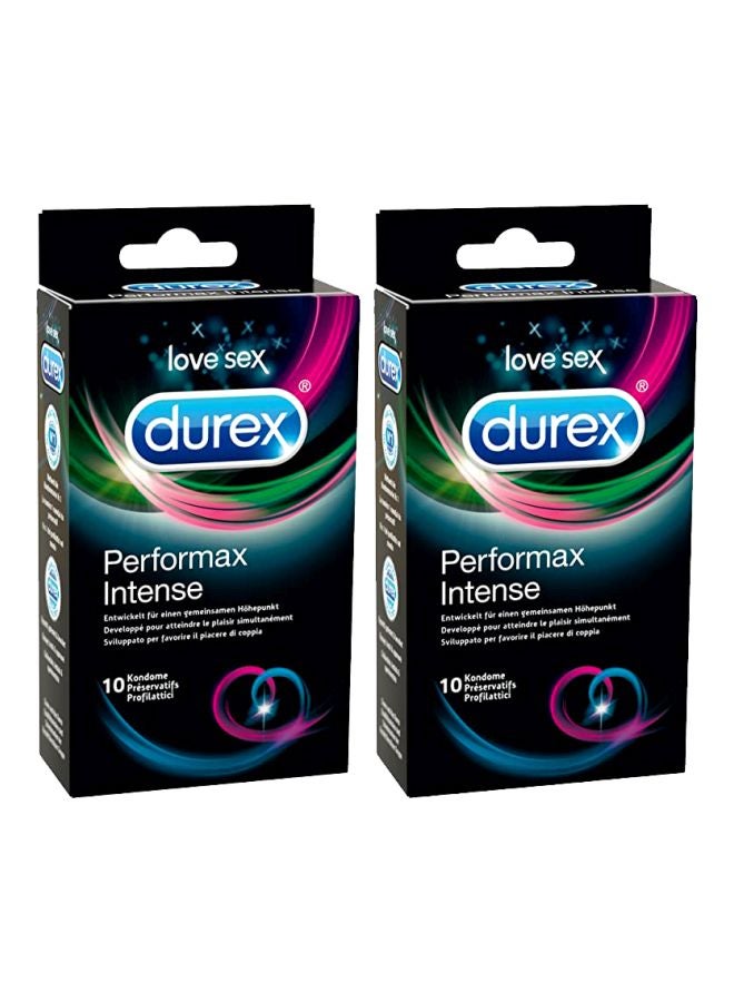 Durex Pack Of 2 Performax Intense Condom - 10 Condoms Each - Image 1