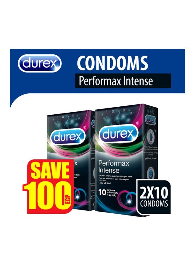 Durex Pack Of 2 Performax Intense Condom - 10 Condoms Each - Image 3