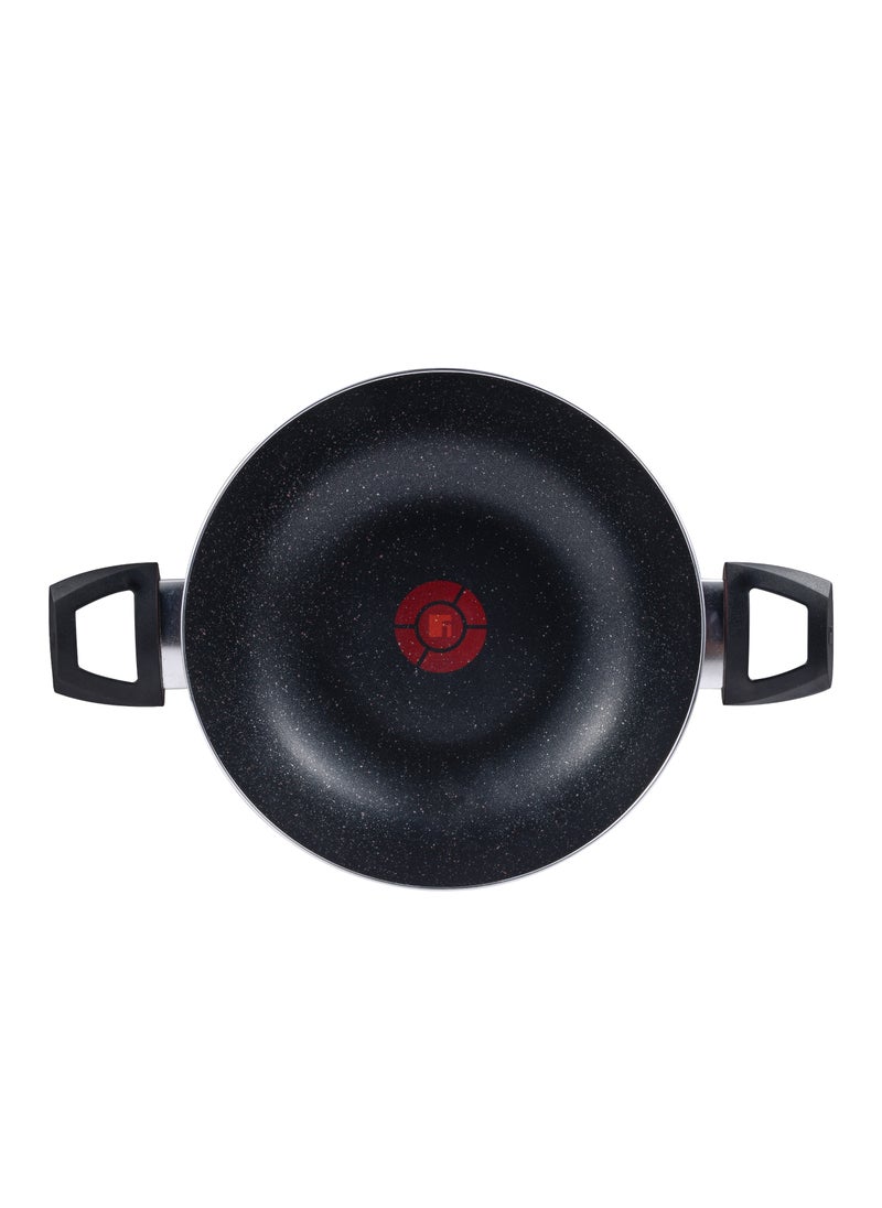 BERGNER ULTRA PRESSED ALUMINUM KADAI+ LID 28X8 CM WITH HEAT DOT TECHNOLOGY, INDUCTION BOTTOM, METALIC ORANGE COLOR, BG31315OR  - Image 3