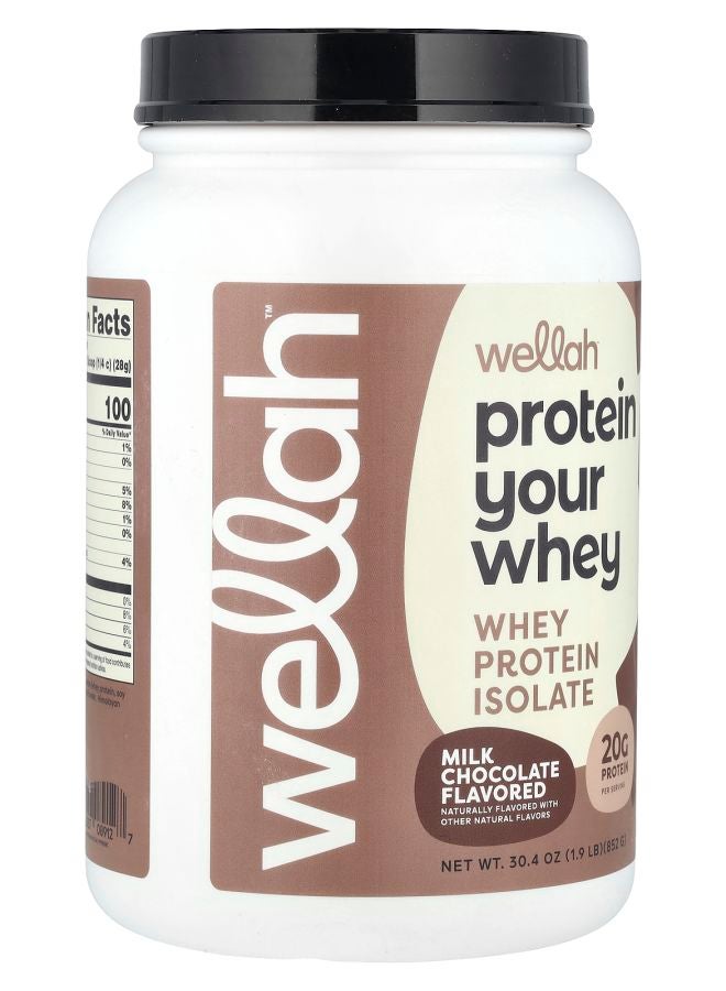 Wellah Protein Your Whey Whey Protein Isolate Milk Chocolate 1.9 lb (852 g) - Image 2