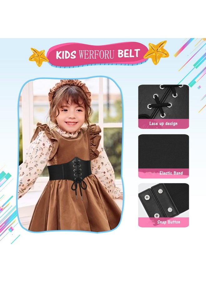 WERFORU Kids Corset Elastic Belt Girls Boys Child Wide Lace-up Tied Waist Belt for Dress Costume Halloween , Black, Fit Waist Size 18-21 Inches - pzsku/Z37DD3E20FDDE04A203E0Z/45/_/1740982750/f96bdba9-1299-4f92-8096-e7516d824df3