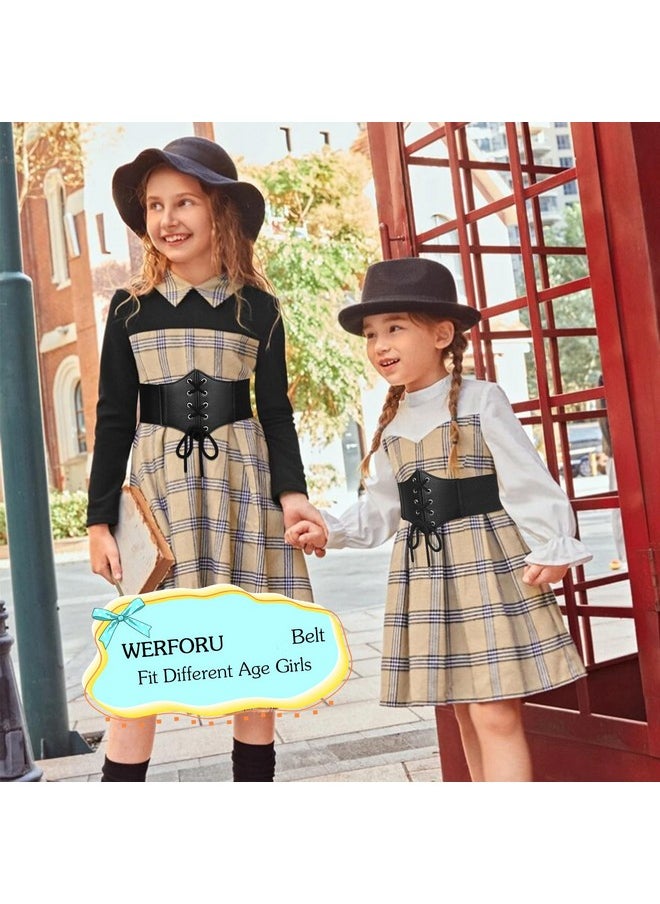 WERFORU Kids Corset Elastic Belt Girls Boys Child Wide Lace-up Tied Waist Belt for Dress Costume Halloween , Black, Fit Waist Size 18-21 Inches - pzsku/Z37DD3E20FDDE04A203E0Z/45/_/1740982751/b15a8284-0626-4170-ac83-9c68b75eccc9