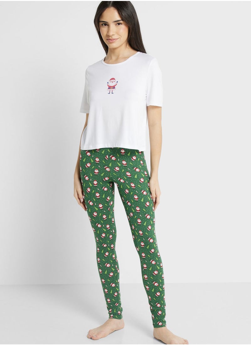 ONLY - Crew Neck T-Shirt & Pyjama Set - Image 1