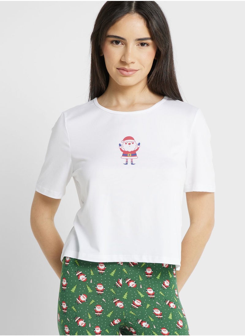 ONLY - Crew Neck T-Shirt & Pyjama Set - Image 1