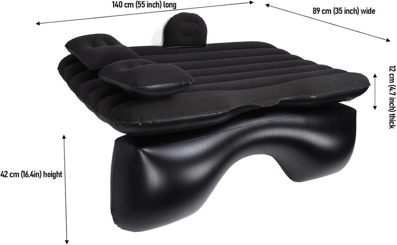 Car Air Mattress with 2 Pillows SUV Air Mattress for SUVs Trucks (Black) - Image 5