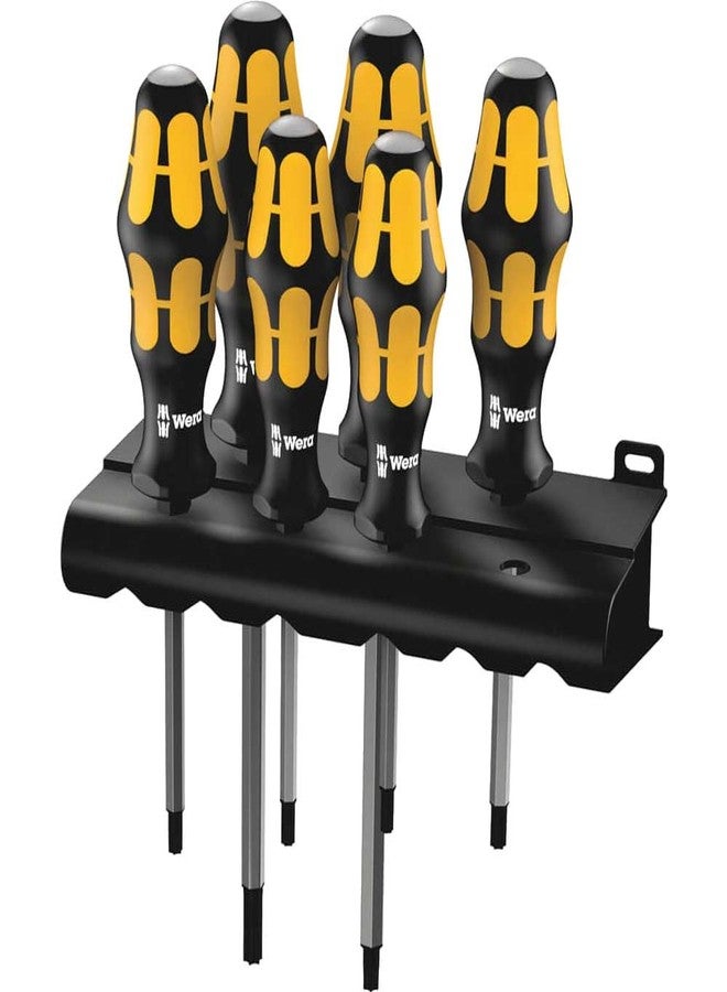 Wera 05024410001 Kraftform Plus 977/6 Torx Screwdriver Set and Rack, 6-Piece,Black - Image 1