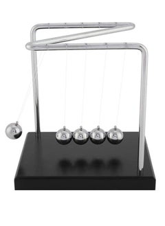 NIBEMINENT Z-Shape Newton's Cradle Balance Ball Classic Wood Base Metal Pendulum Balls Physics Science Ornaments Smart Toys for Desk Home Decoration  - Image 5