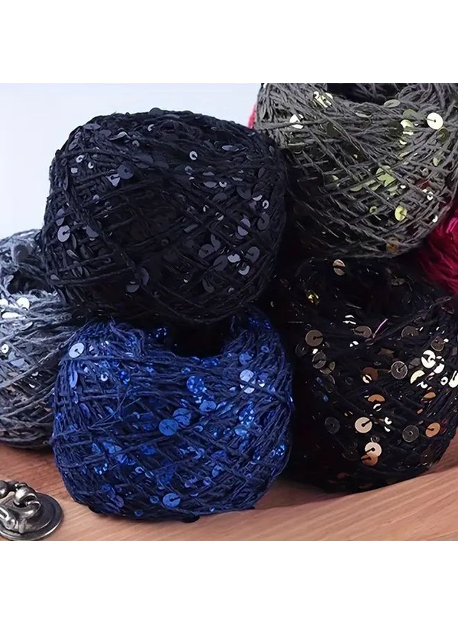 Sparkling Sequin Cotton Yarn 3mm 6mm Dual Size Sequins Heavy Duty Fabric Thread Color AJ054 - Image 2