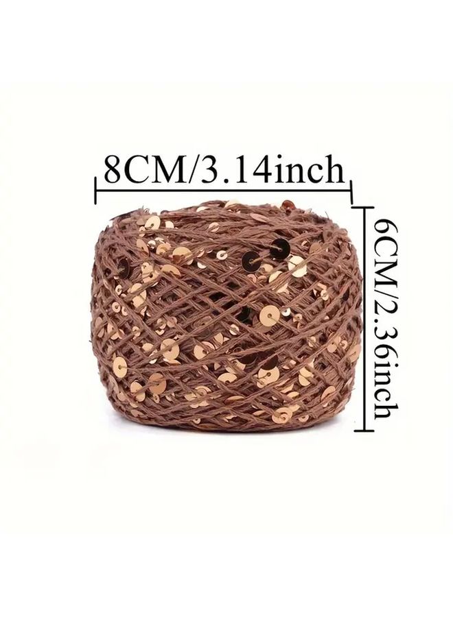 Sparkling Sequin Cotton Yarn 3mm 6mm Dual Size Sequins Heavy Duty Fabric Thread Color AJ054 - Image 3