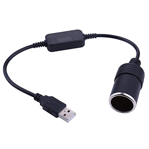 iGreely USB Cigarette Lighter Adapter - iGreely USB A Male to 12V Car Cigarette Lighter Socket Female Cable Converter 1Ft/30cm - Image 2