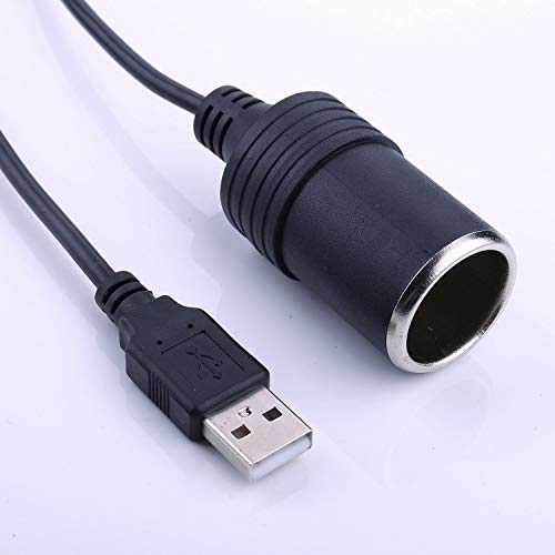 iGreely USB Cigarette Lighter Adapter - iGreely USB A Male to 12V Car Cigarette Lighter Socket Female Cable Converter 1Ft/30cm - Image 3