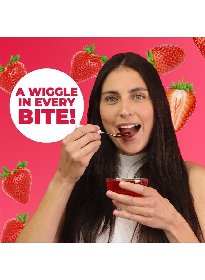Simply Delish Plant Based Natural Strawberry Jel Dessert – 6 Pack – Zero Sugar, 0g Net Carbs, Gluten Free, Vegan, Diabetic & Allergen Free - Image 3
