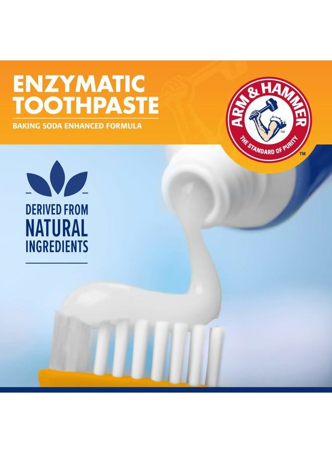 Arm & Hammer طقم التحكم في الجير للحيوانات الأليفة للكلاب يحتوي على معجون أسنان، فرشاة أسنان وفرشاة أصابع يقلل من تراكم البلاك والجير، طقم مكون من 3 قطع، بنكهة الموز والنعناع (عبوة من 1) - Image 2