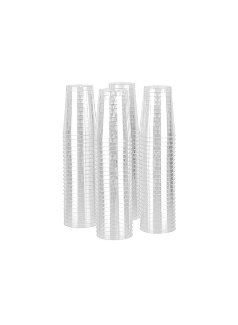 SNH Packing Juice Cup 10 Oz Without Lid Clear Strong Disposable - Ideal for iced coffee, smoothies, Bubble Boba tea, milkshakes, frozen cocktails, water, sodas, juices, snacks, dessert and more 50 Pieces - Image 1