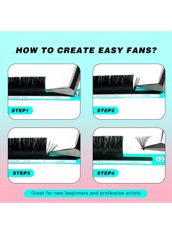 VAVALASH Cashmere Easy Fan Lashes 0.03 0.05 0.07 C/Cc/D/Dd Volume Lash Extensions 8Mm-20Mm Matte Black Self Fanning Eyelash Extensiones, Professional Supplies For Lash Artists (D-0.07,8-15Mm) - Image 3