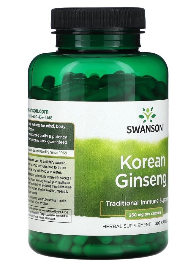 SWANSON جنسنغ كوري 250 ملغ 300 كبسولة - Image 2
