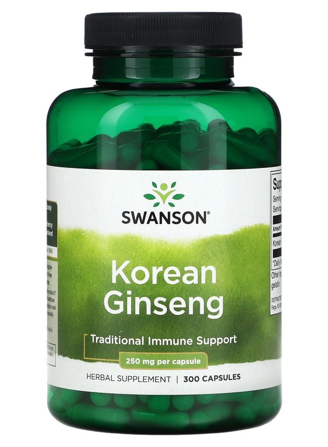 SWANSON جنسنغ كوري 250 ملغ 300 كبسولة - Image 1