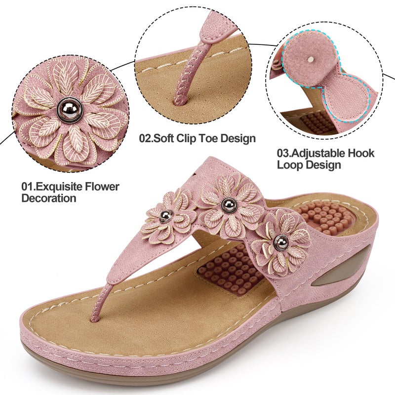FUDYNMALC Sandals for Women Wedge Shoes: Summer All-Day Comfort Flip Flops 2026 Dressy Platform Footwear for Casual Walking - Image 5