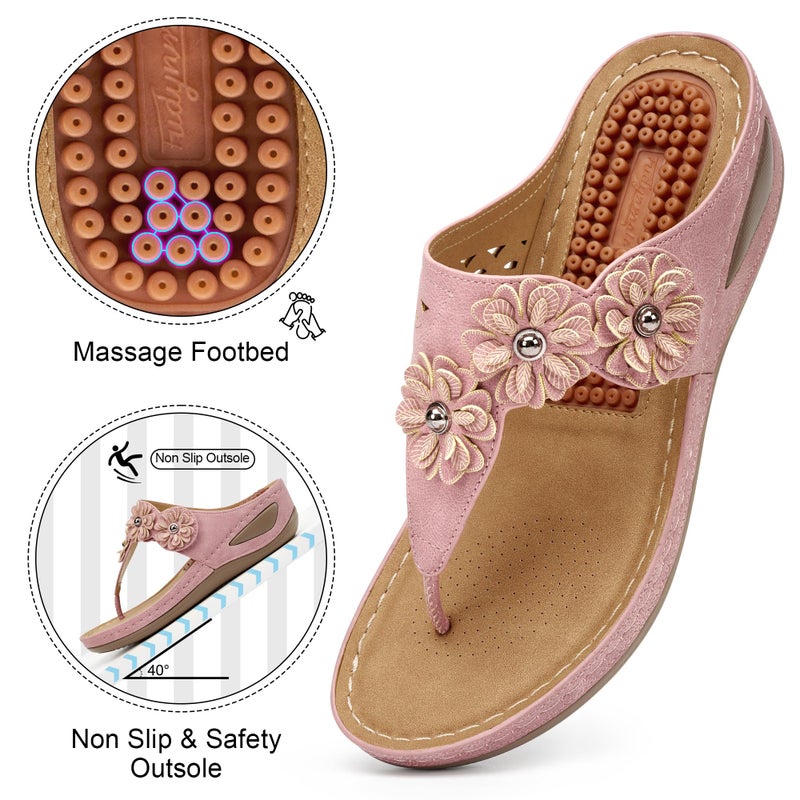 FUDYNMALC Sandals for Women Wedge Shoes: Summer All-Day Comfort Flip Flops 2026 Dressy Platform Footwear for Casual Walking - Image 4