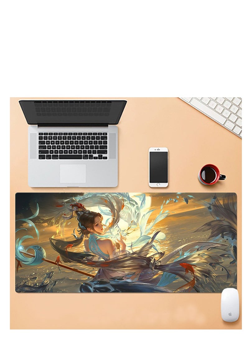 Y&D Large Mouse Pad Extended Esports Games Gaming Mouse Pad Non-Slip Rubber Base Mouse pad Office Desk Mat Smooth Cloth Surface Keyboard Mouse Pads for Computers 800 X300 X 3mm  - Image 1